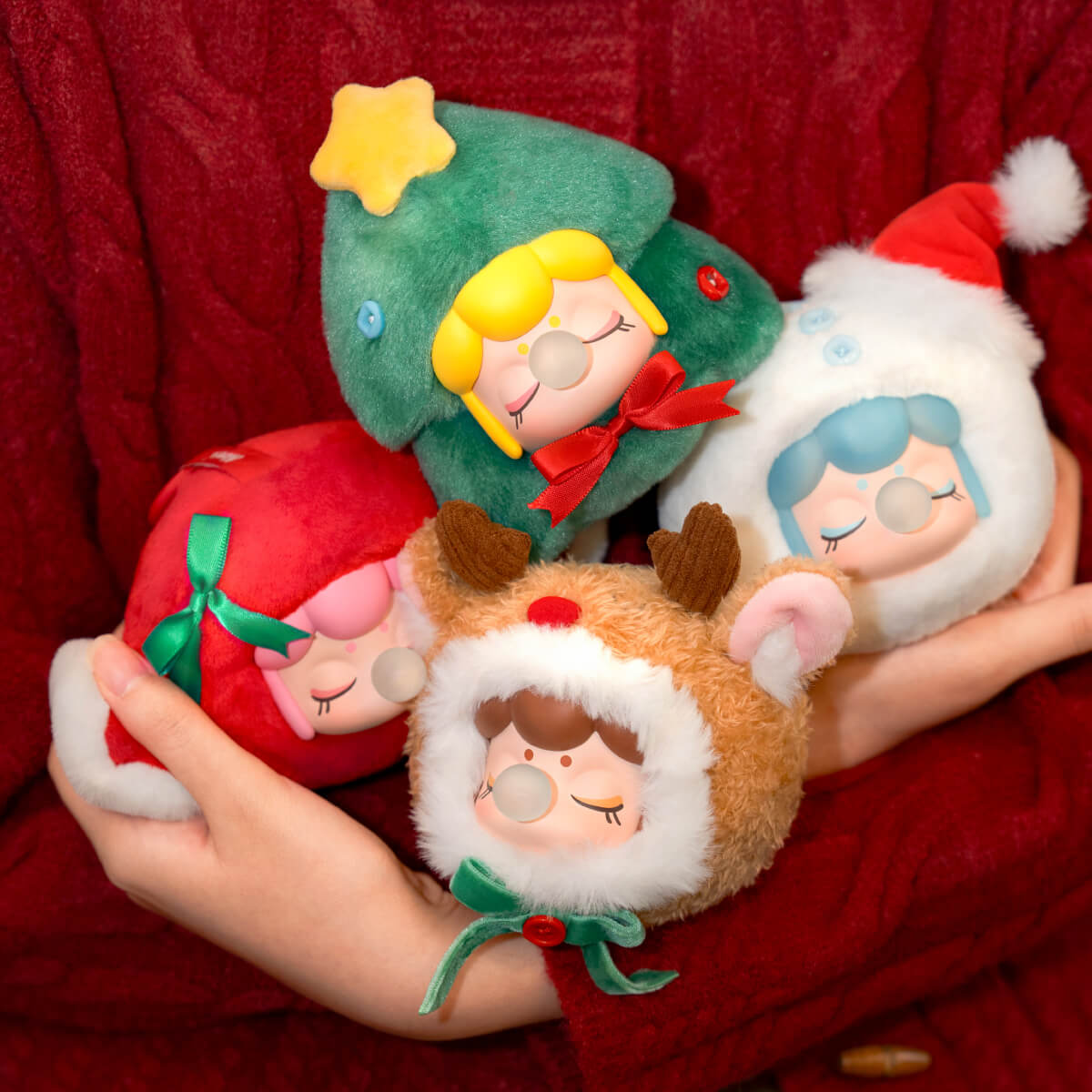 Nanci Christmas Gift Plush Pendant | Blind Box Set of 4 (80mm) - Mô hình móc khóa bông Giáng sinh - Rolife