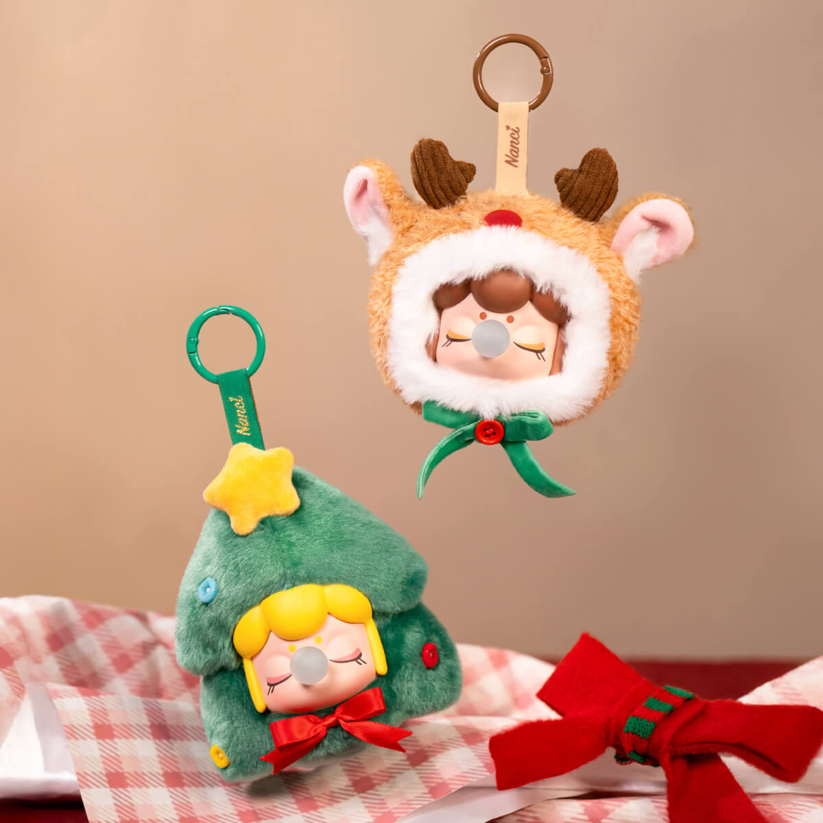 Nanci Christmas Gift Plush Pendant | Blind Box Set of 4 (80mm) - Mô hình móc khóa bông Giáng sinh - Rolife