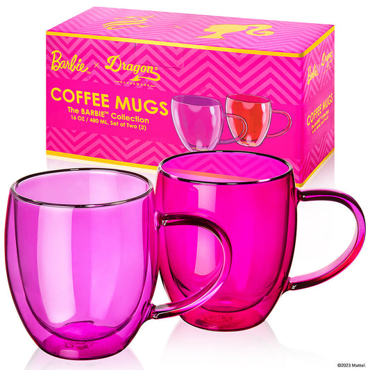 Barbie™ X Dragon Glassware® Coffee Mugs - Bộ 2 Ly Thủy Tinh 2 Lớp Cách Nhiệt - Dragon Glassware