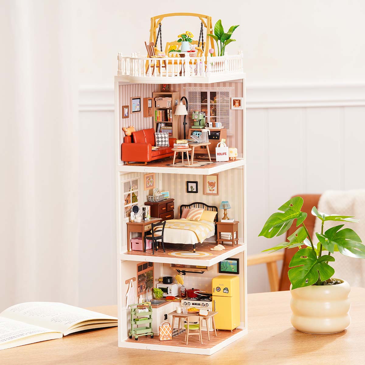 Rolife Super Creator Series - 3 in 1 I Shape - Mô hình nhà búp bê DIY - Rolife