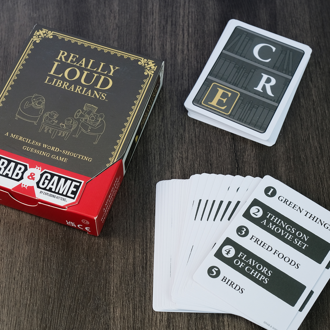 Really Loud Librarians: Grab & Game Edition - Trò chơi đố chữ du lịch - Exploding Kittens