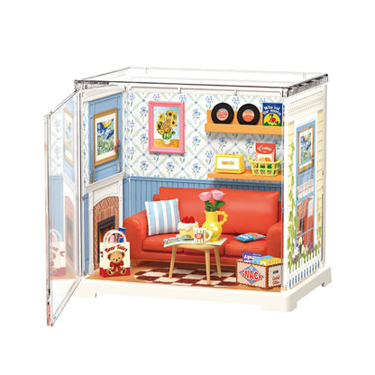 Rolife Country Blue Lounge Mini Super Creator DIY Miniature House DWS05B - Mô hình nhà gỗ DIY tí hon - Rolife