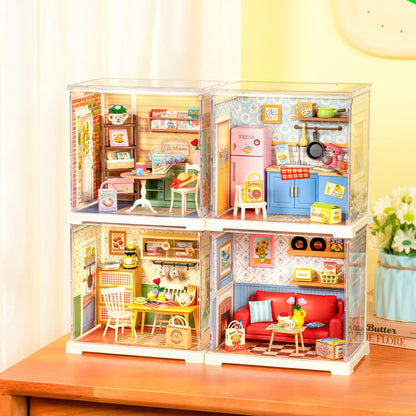 Rolife Country Blue Lounge Mini Super Creator DIY Miniature House DWS05B - Mô hình nhà gỗ DIY tí hon - Rolife