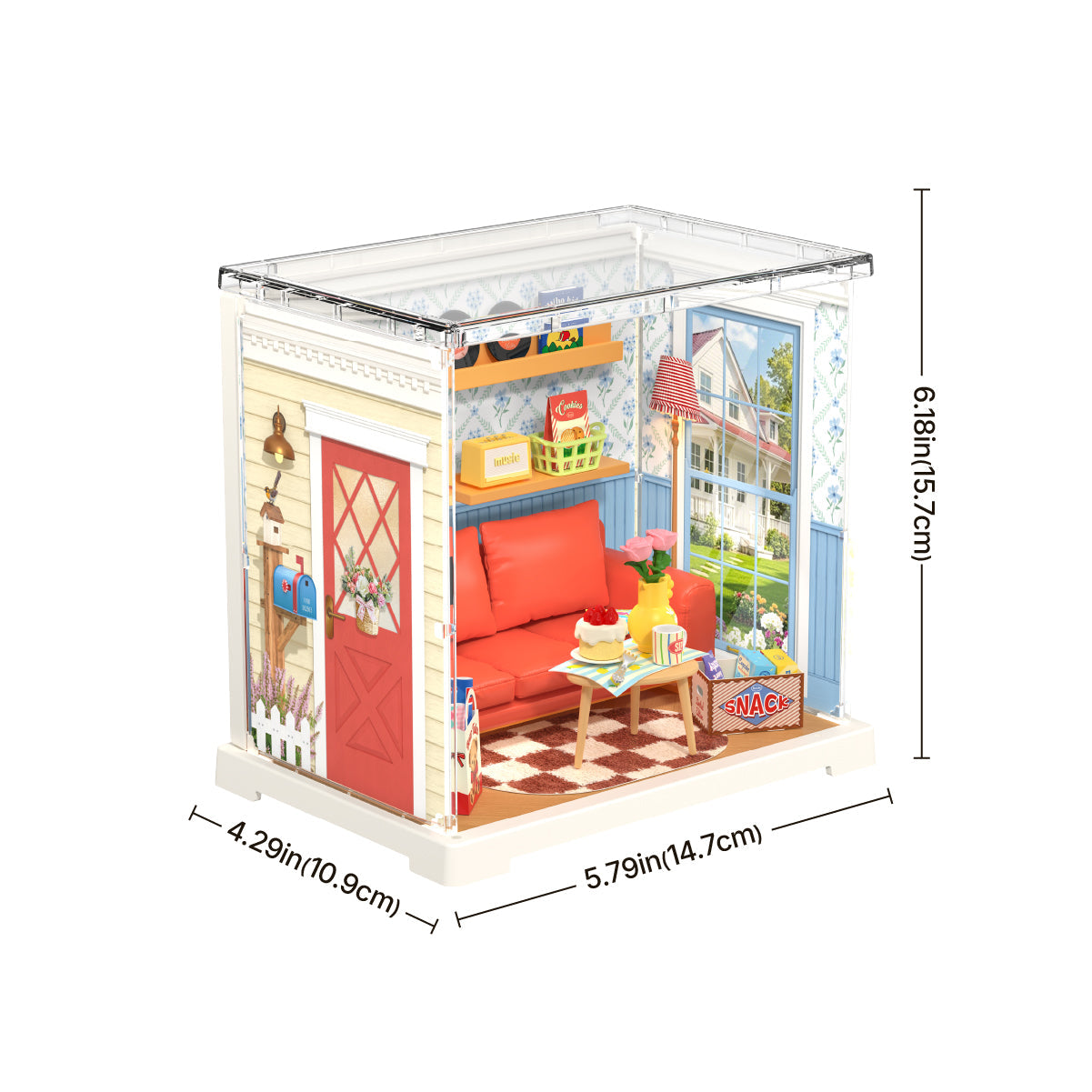 Rolife Country Blue Lounge Mini Super Creator DIY Miniature House DWS05B - Mô hình nhà gỗ DIY tí hon - Rolife