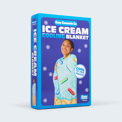 Cozy Concepts Co. Ice Cream Cooling Blanket - Chăn Làm Mát Mùa Hè Họa Tiết Kem - Relatable - Hình ảnh sản phẩm