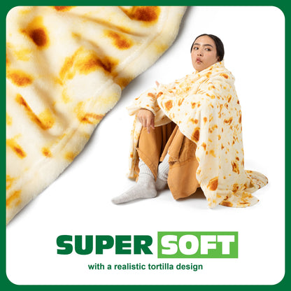 Burrito Comfort Blanket - Chăn Quấn Hình Bánh Tortilla 65 inch - Cozy Concepts Co. - Góc nhìn khác 3