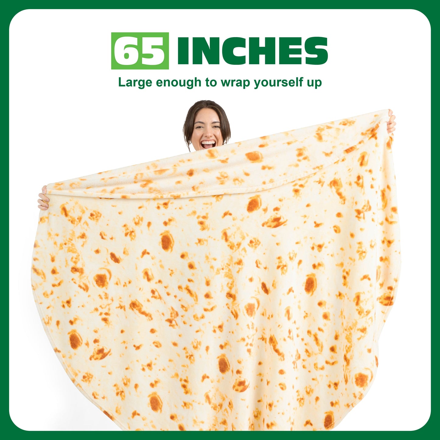 Burrito Comfort Blanket - Chăn Quấn Hình Bánh Tortilla 65 inch - Cozy Concepts Co. - Hình ảnh bổ sung 4