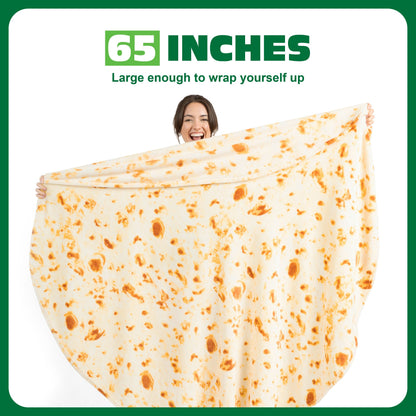 Burrito Comfort Blanket - Chăn Quấn Hình Bánh Tortilla 65 inch - Cozy Concepts Co. - Hình ảnh bổ sung 4