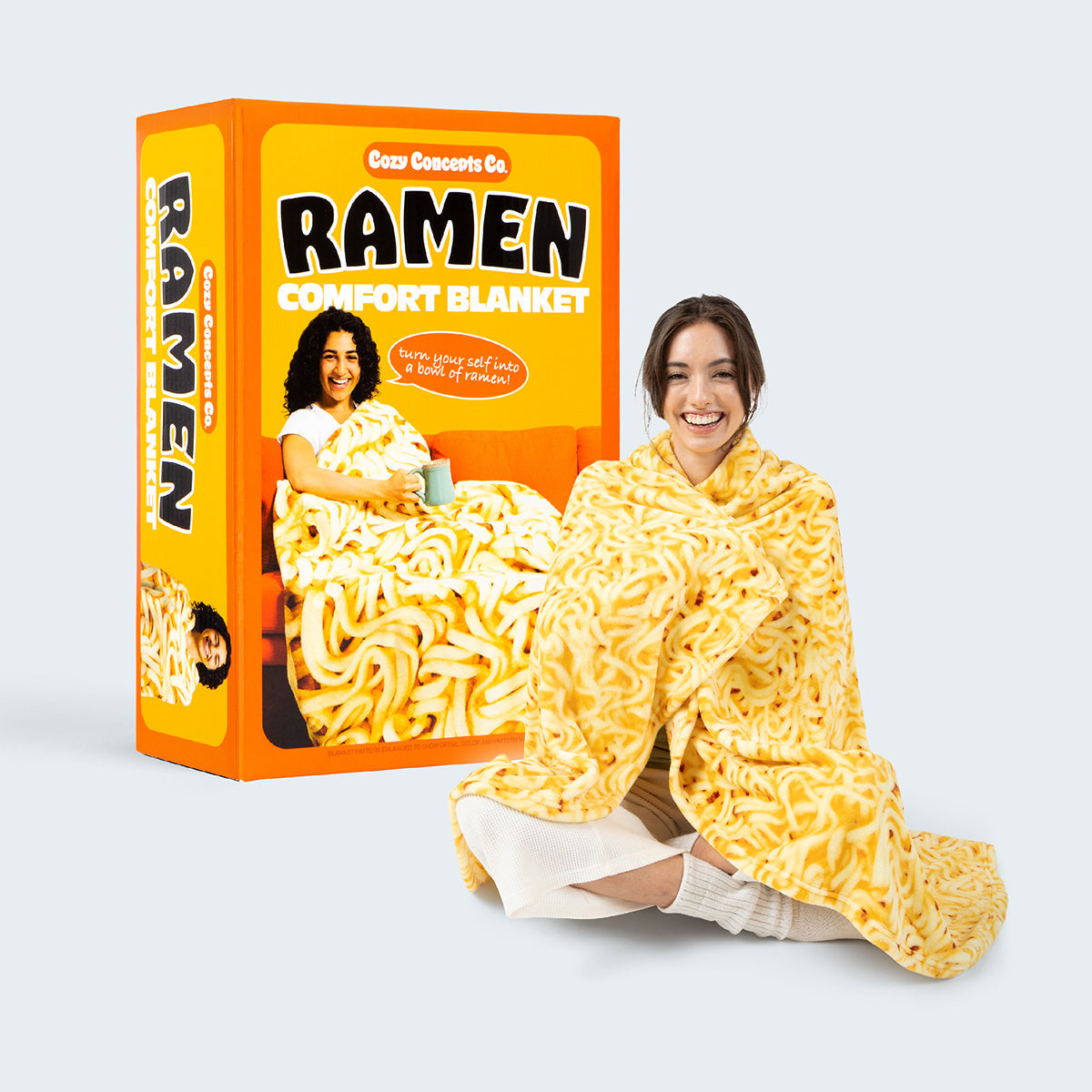 Ramen Comfort Blanket - Chăn Mền Hình Tô Mì Ramen Độc Đáo - Cozy Concepts Co. - Hình ảnh sản phẩm