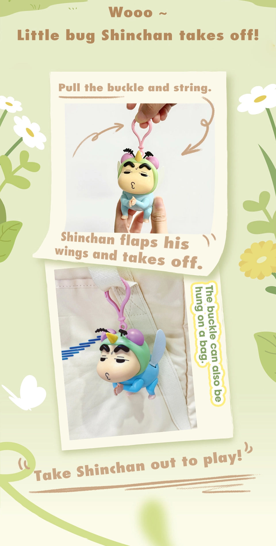 CRAYON SHINCHAN FLAPPING WINGS - Mô hình Blind Box Shin Cậu Bé Bút Chì - 52TOYS