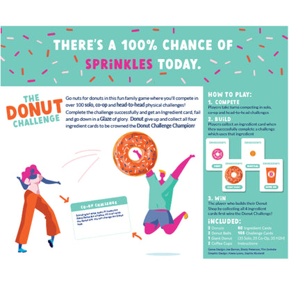 The Donut Challenge Party Game - Board Game Tiệc Tùng Vận Động - Gray Matters Games
