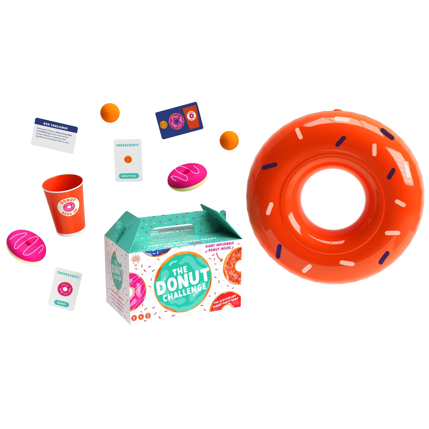 The Donut Challenge Party Game - Board Game Tiệc Tùng Vận Động - Gray Matters Games