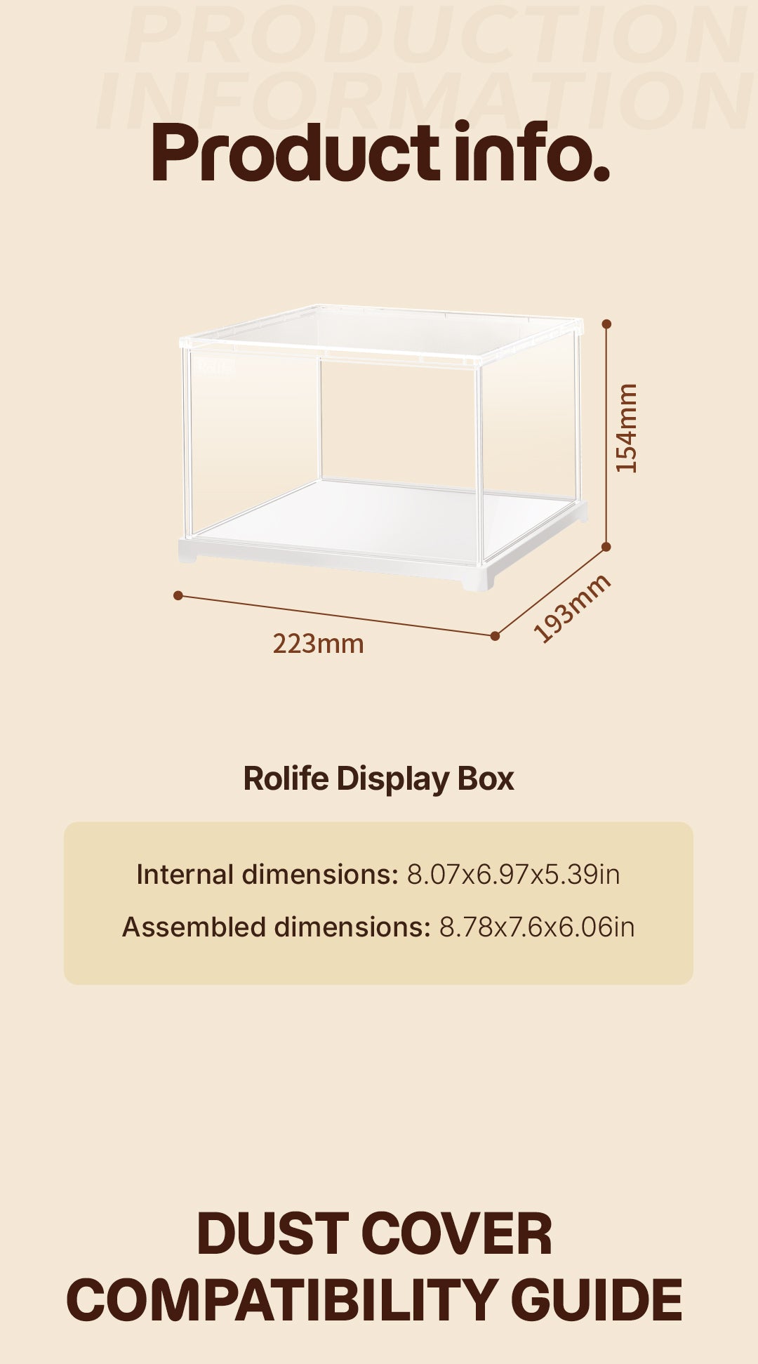 Rolife Acrylic Display Box Landscape Size S DF04L - Hộp trưng bày Acrylic chống bụi - Rolife