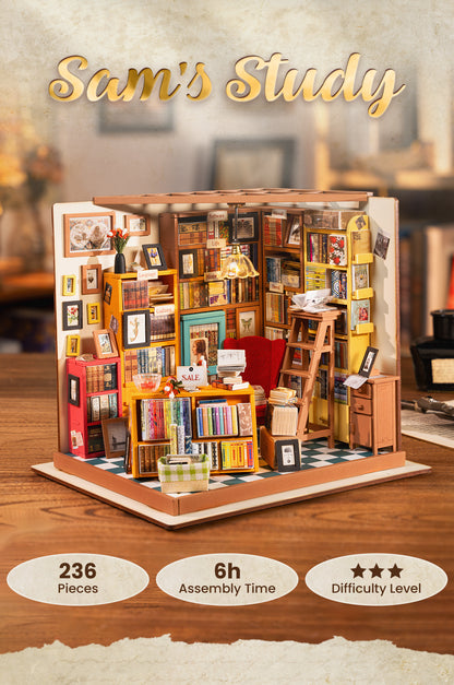 Mô Hình Nhà Gỗ Tự Lắp Ráp Rolife - Sam's Study DG102