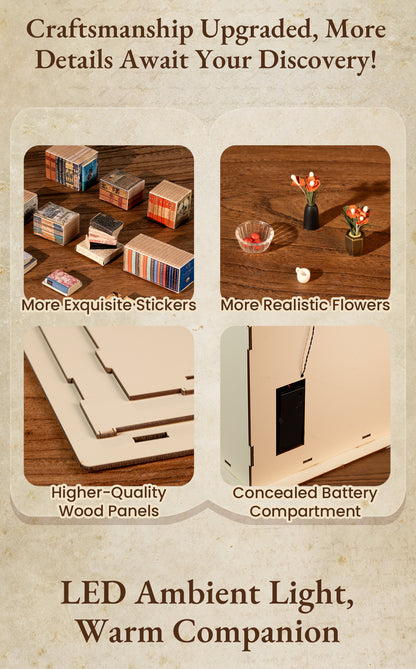 Mô Hình Nhà Gỗ Tự Lắp Ráp Rolife - Sam's Study DG102