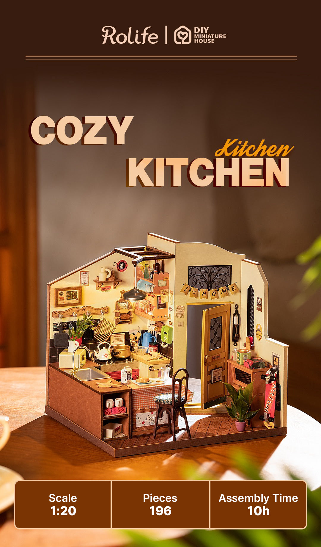 Rolife DIY Miniature House - Cozy Kitchen DG159 - Mô hình nhà gỗ tí hon DIY - Rolife DG159