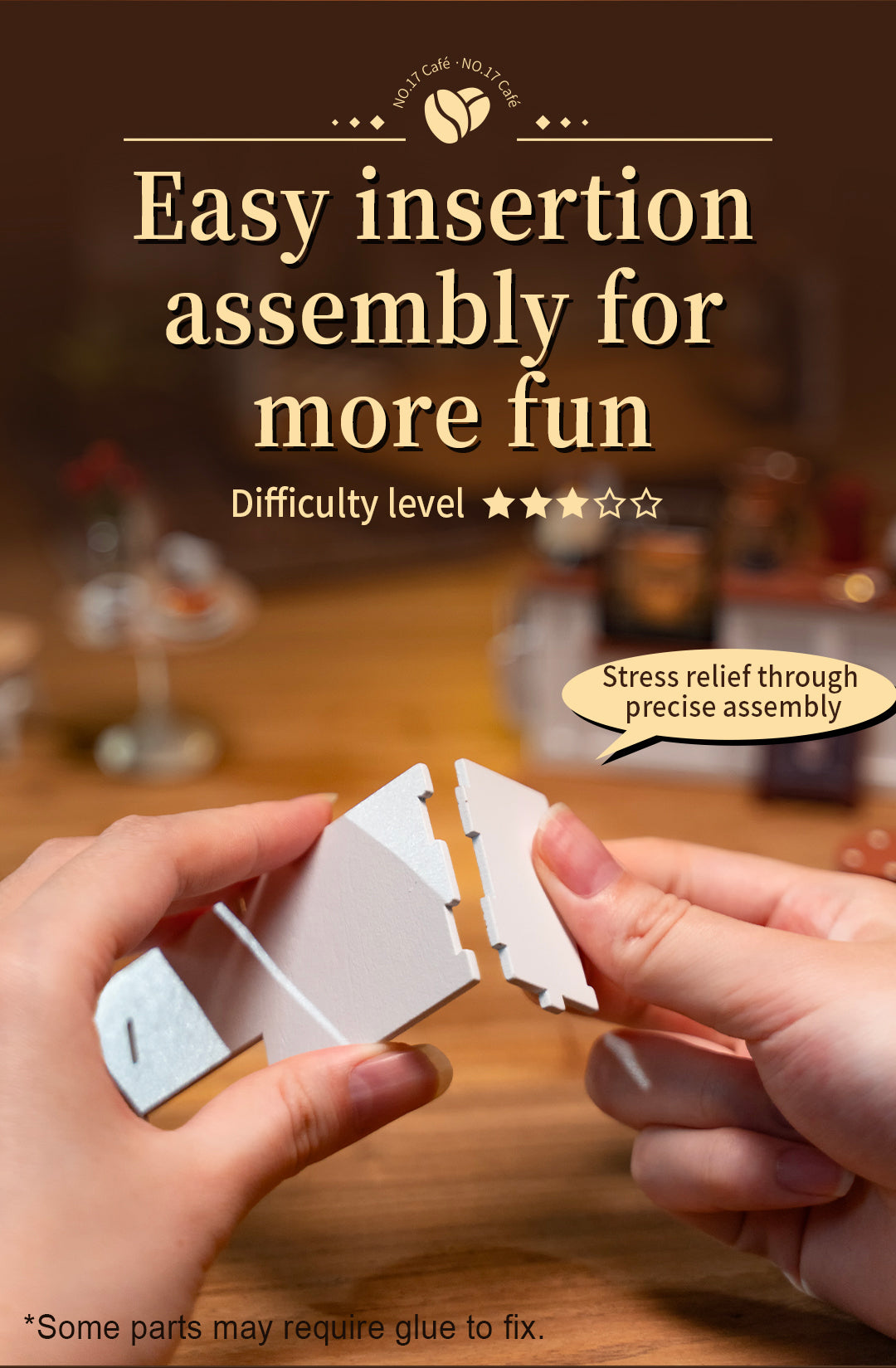 Rolife Flavory Cafe DIY Miniature House Kit DG162 - Mô hình nhà gỗ DIY quán cà phê cổ điển - Rolife