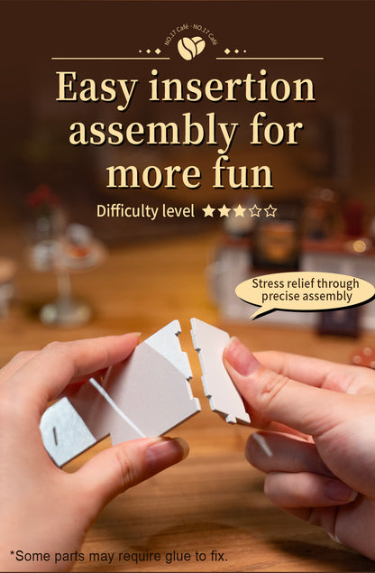 Rolife Flavory Cafe DIY Miniature House Kit DG162 - Mô hình nhà gỗ DIY quán cà phê cổ điển - Rolife