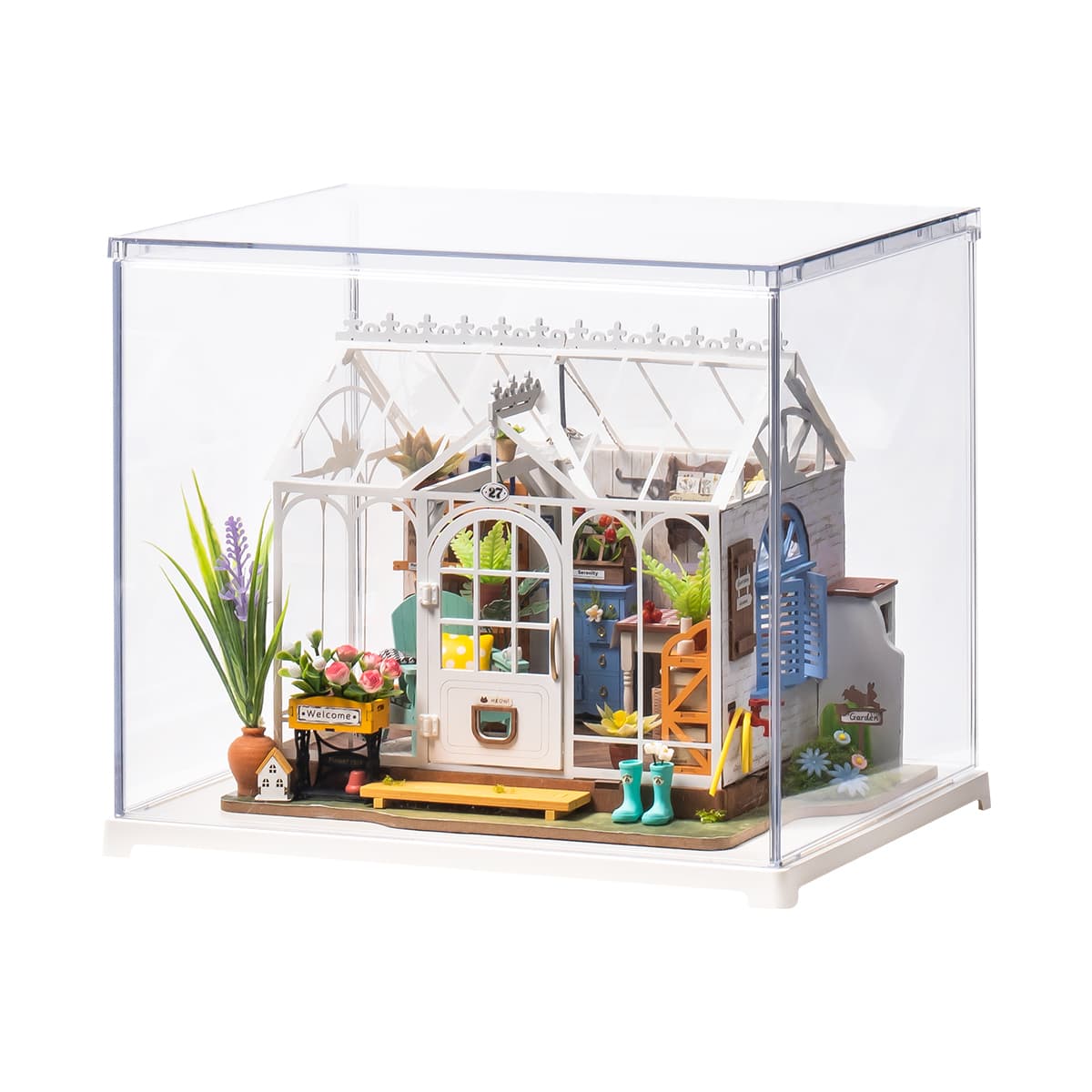 Rolife Dreamy Garden House Miniature (DG163) - Nhà mô hình DIY sân vườn kèm hộp trưng bày - Rolife