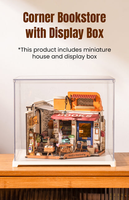 Rolife Corner Bookstore Miniature House (DG164) - Mô hình nhà gỗ DIY Tiệm sách - Rolife