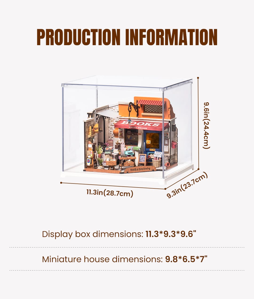 Rolife Corner Bookstore Miniature House (DG164) - Mô hình nhà gỗ DIY Tiệm sách - Rolife