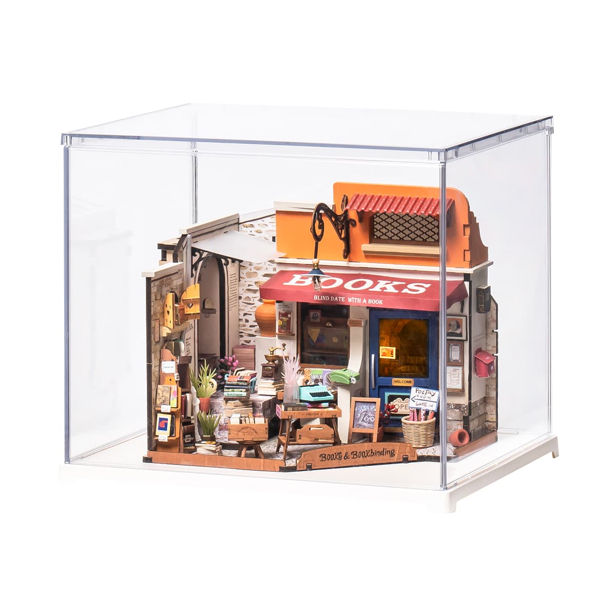 Rolife Corner Bookstore Miniature House (DG164) - Mô hình nhà gỗ DIY Tiệm sách - Rolife