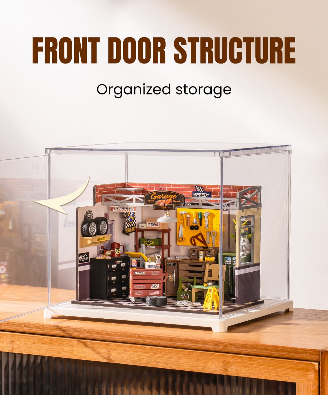 Rolife Garage Workshop DG165 with Display Box DF03L - Mô hình nhà gỗ tí hon - Rolife