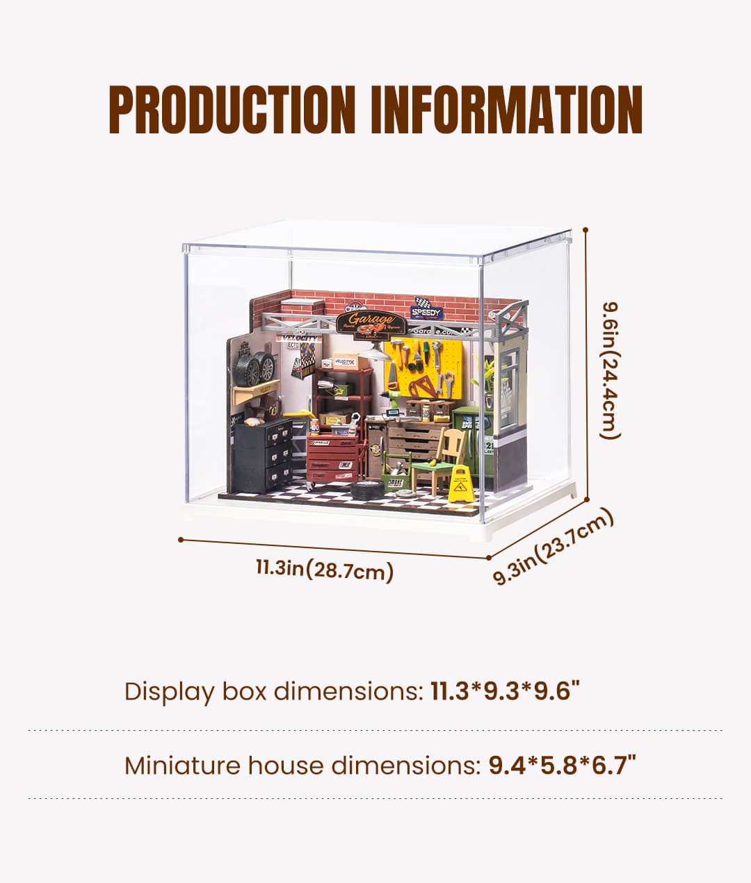 Rolife Garage Workshop DG165 with Display Box DF03L - Mô hình nhà gỗ tí hon - Rolife
