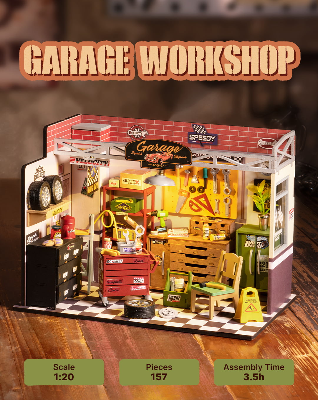 Rolife DIY Miniature House Kit - Garage Workshop DG165 - Mô hình nhà gỗ tí hon tự làm - Rolife