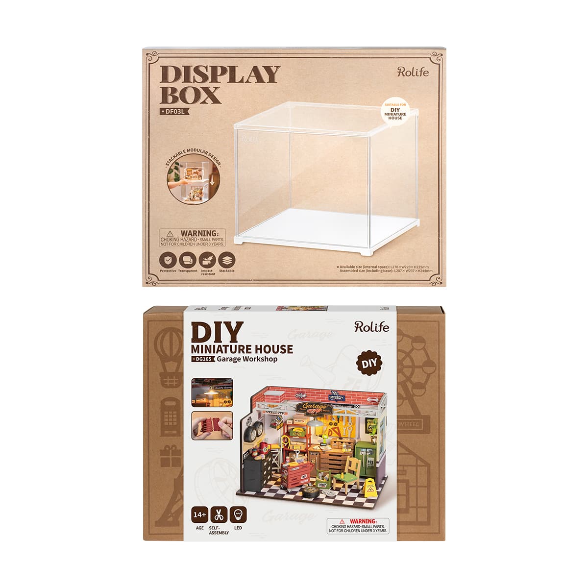 Rolife Garage Workshop DG165 with Display Box DF03L - Mô hình nhà gỗ tí hon - Rolife