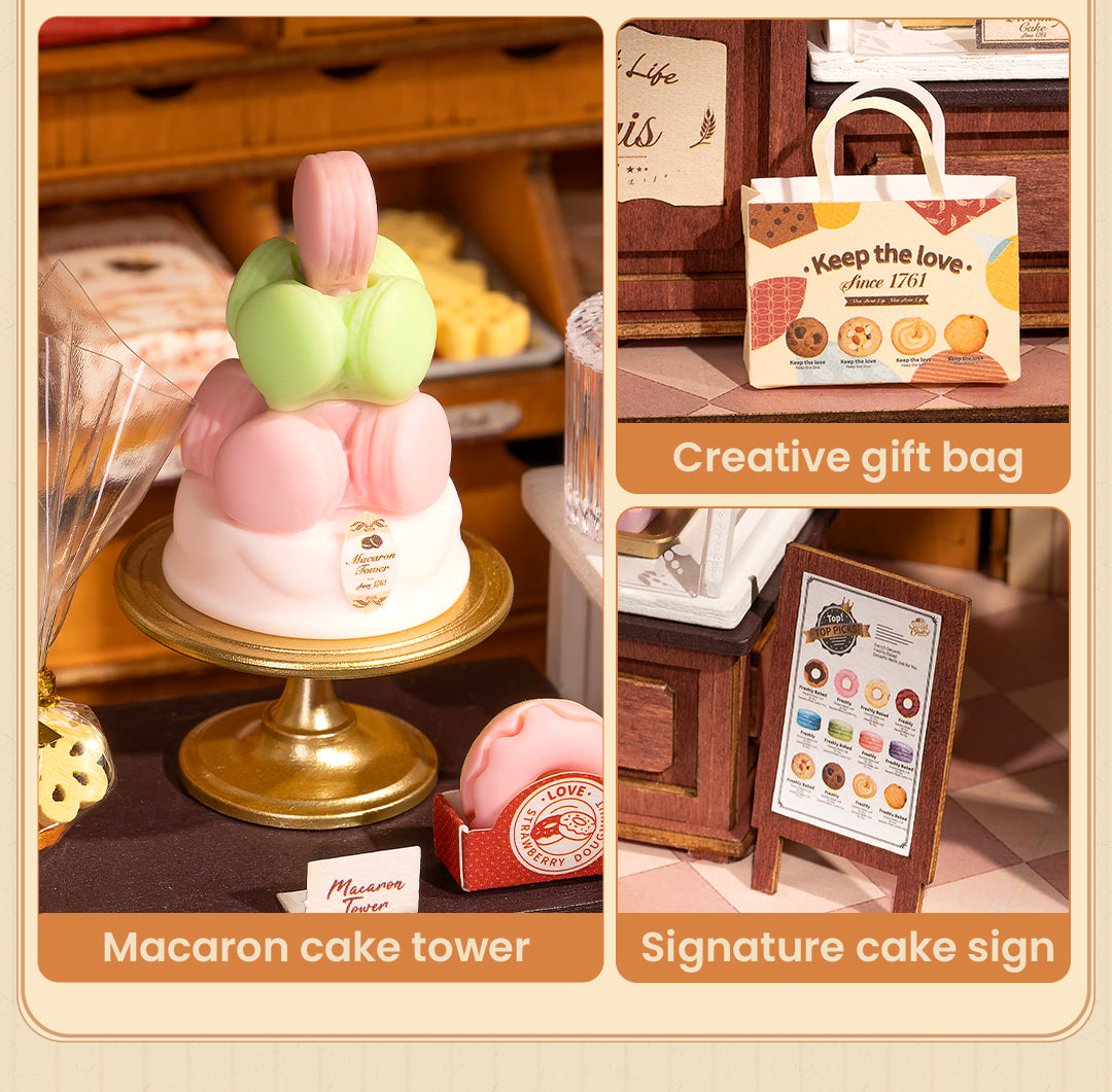 Rolife DIY Miniature House - Honey Dessert Talk DG168 - Mô hình tiệm bánh ngọt Pháp thu nhỏ - Rolife