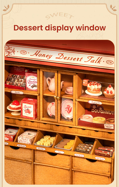 Rolife DIY Miniature House - Honey Dessert Talk DG168 - Mô hình tiệm bánh ngọt Pháp thu nhỏ - Rolife