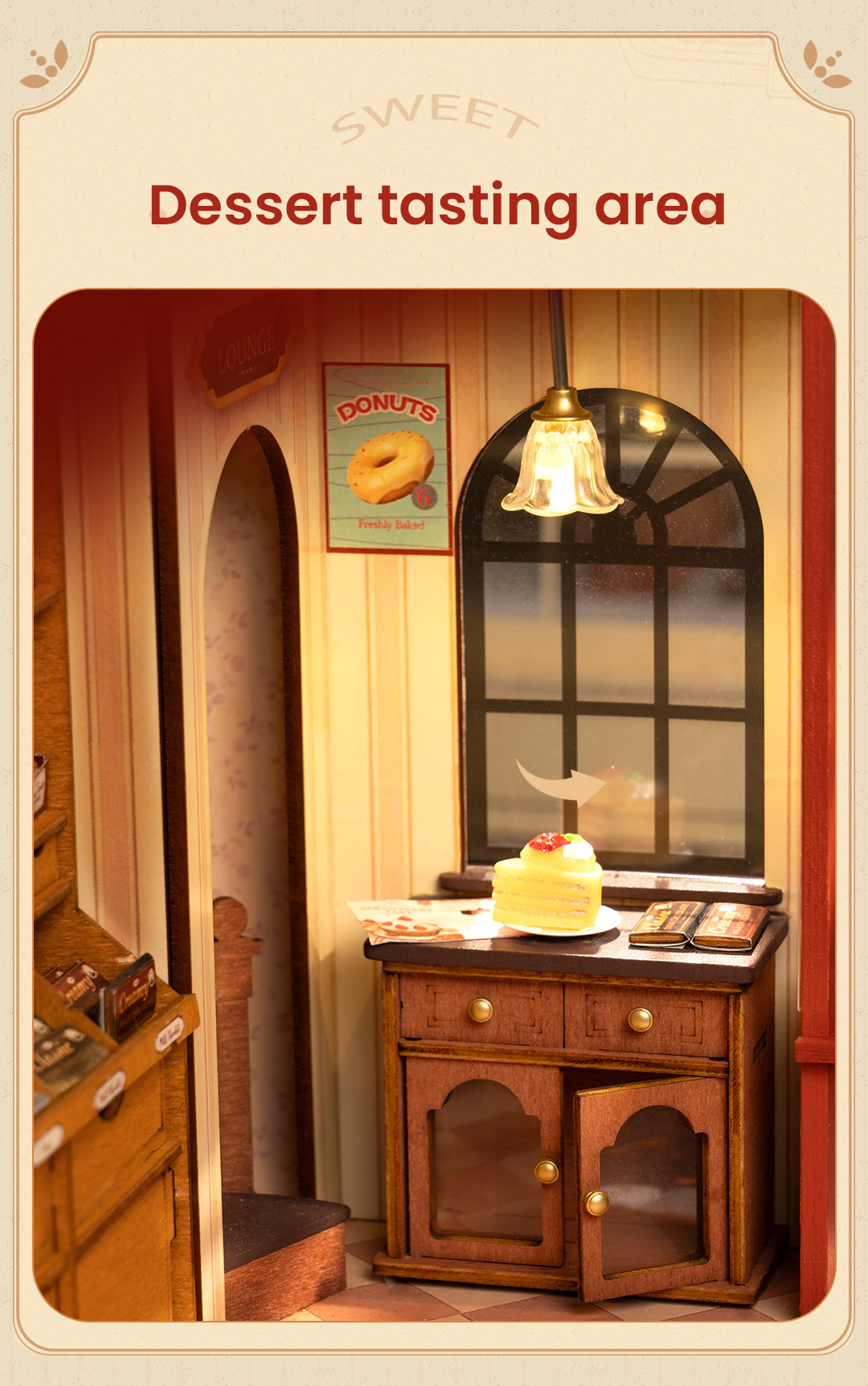 Rolife DIY Miniature House - Honey Dessert Talk DG168 - Mô hình tiệm bánh ngọt Pháp thu nhỏ - Rolife