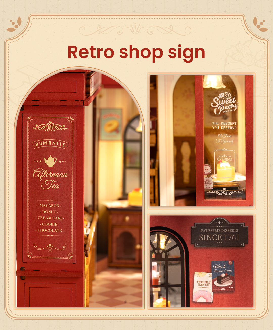 Rolife DIY Miniature House - Honey Dessert Talk DG168 - Mô hình tiệm bánh ngọt Pháp thu nhỏ - Rolife