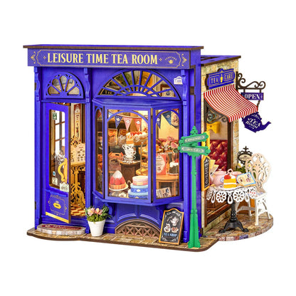 Rolife Leisure Time Tea Room DIY Miniature House DG171 - Mô hình nhà gỗ tí hon tự lắp ráp - Rolife