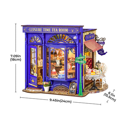 Rolife Leisure Time Tea Room DIY Miniature House DG171 - Mô hình nhà gỗ tí hon tự lắp ráp - Rolife
