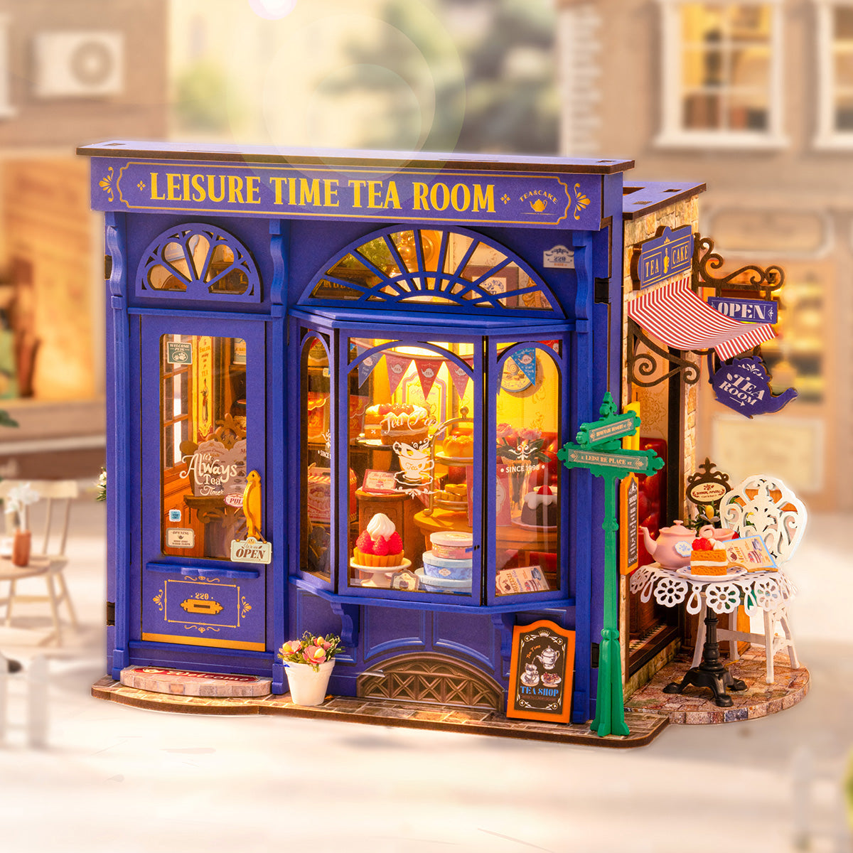 Rolife Leisure Time Tea Room DIY Miniature House DG171 - Mô hình nhà gỗ tí hon tự lắp ráp - Rolife