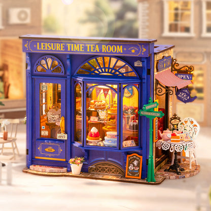Rolife Leisure Time Tea Room DIY Miniature House DG171 - Mô hình nhà gỗ tí hon tự lắp ráp - Rolife
