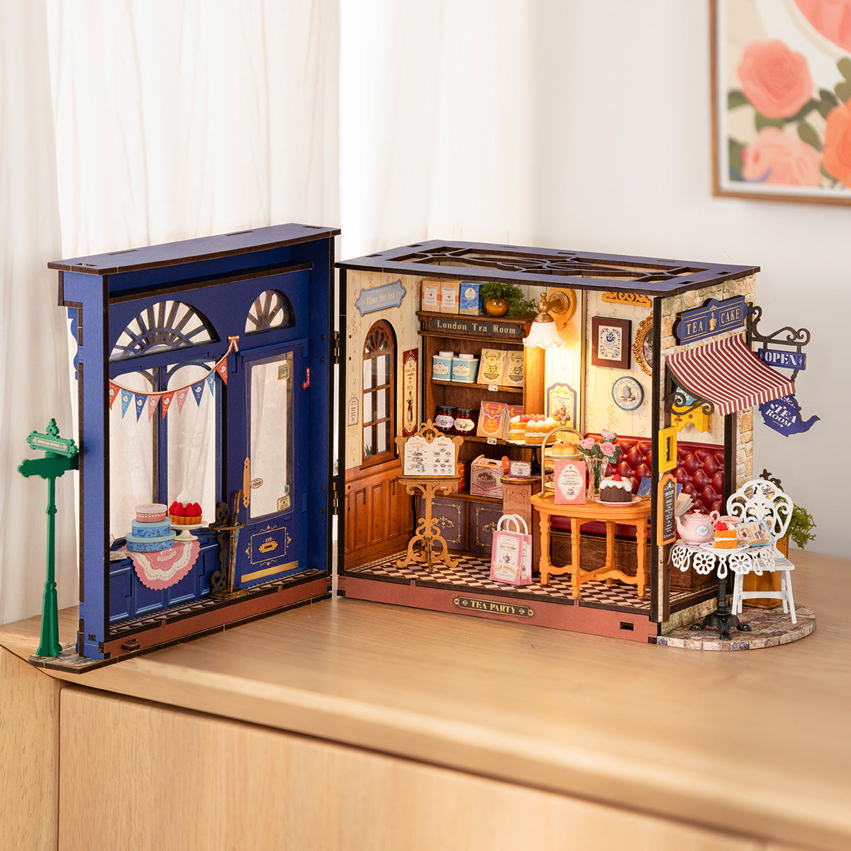 Rolife Leisure Time Tea Room DIY Miniature House DG171 - Mô hình nhà gỗ tí hon tự lắp ráp - Rolife