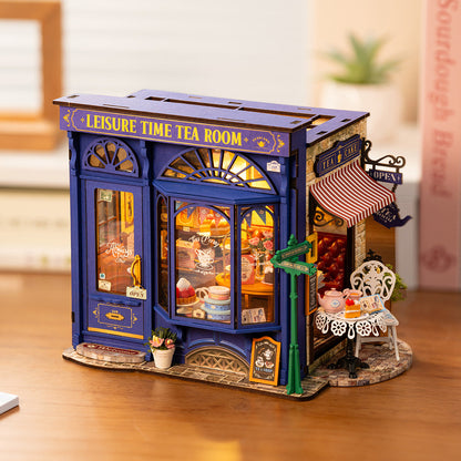 Rolife Leisure Time Tea Room DIY Miniature House DG171 - Mô hình nhà gỗ tí hon tự lắp ráp - Rolife