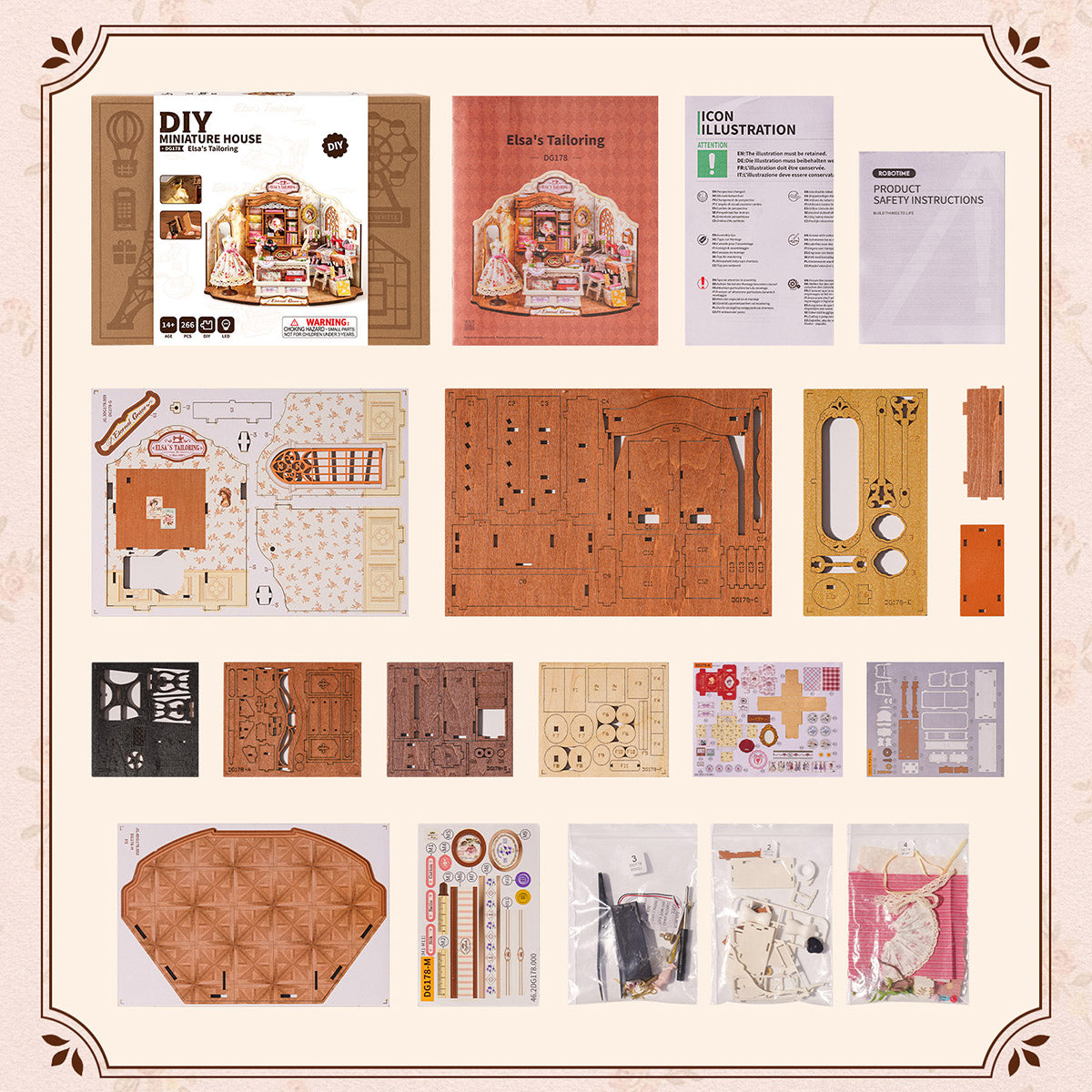 Mô Hình Nhà Gỗ Tí Hon DIY Rolife - Tiệm May Của Elsa DG178 - Góc nhìn khác 3