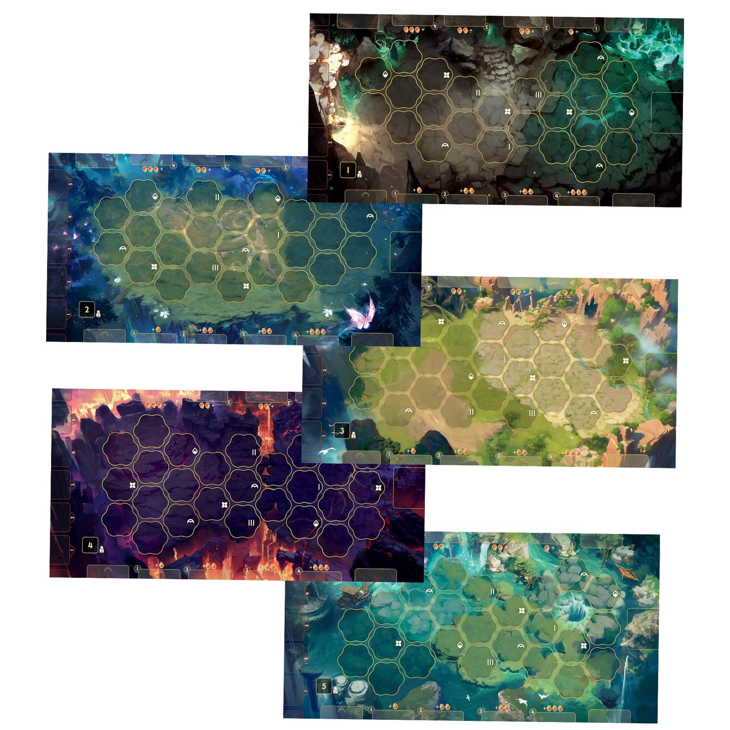 Dragon Eclipse-Arena Playmats (5 Playmats set) - Bộ 5 thảm chơi cao cấp - Awaken Realms - Hình ảnh sản phẩm