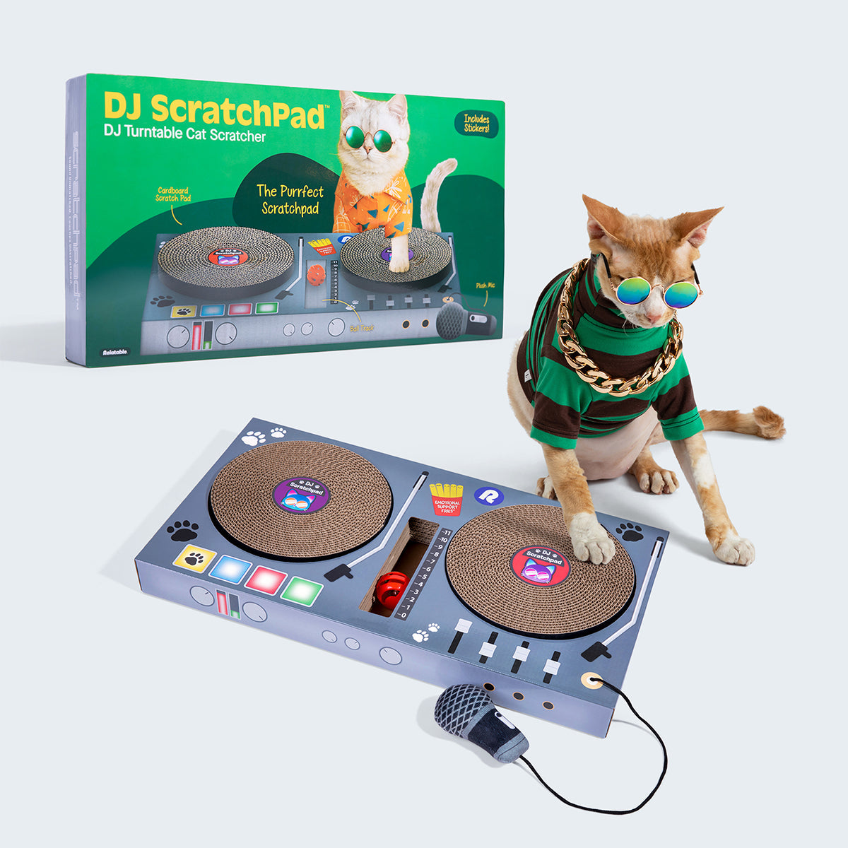 DJ Scratchpad for Cats – Bàn Cào Móng Hình Bàn Xoay DJ Cho Mèo – Relatable - Hình ảnh sản phẩm