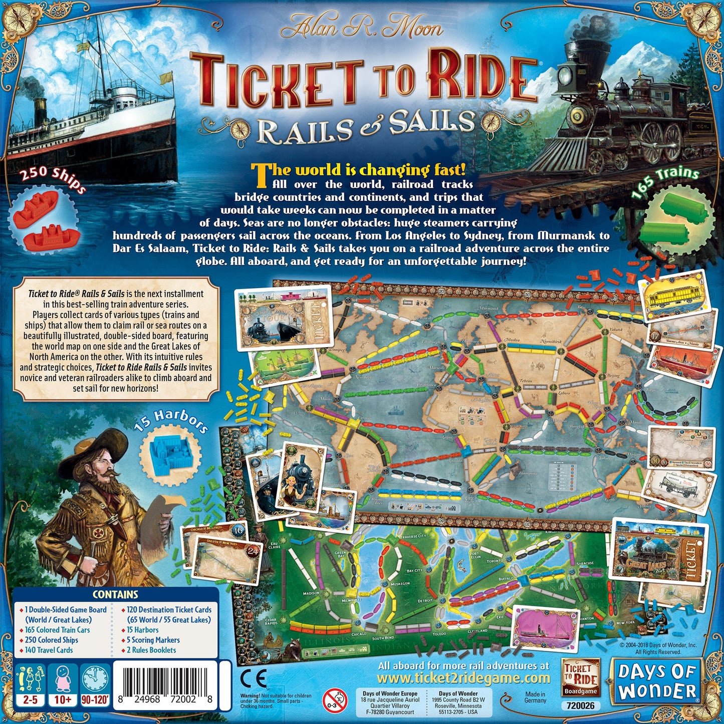 Ticket to Ride: Rails and Sails Board Game - Board Game Chiến Thuật Gia Đình - Days of Wonder - Hình ảnh chi tiết 2