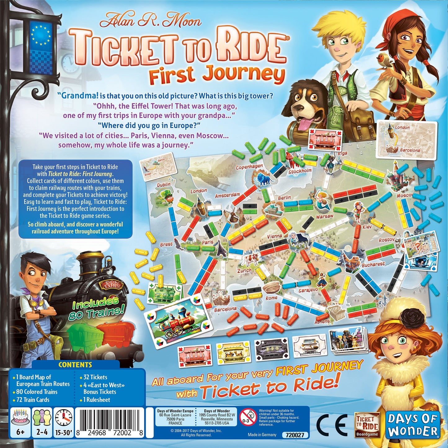 Ticket to Ride: Europe: First Journey - Board Game Trẻ Em - Days of Wonder