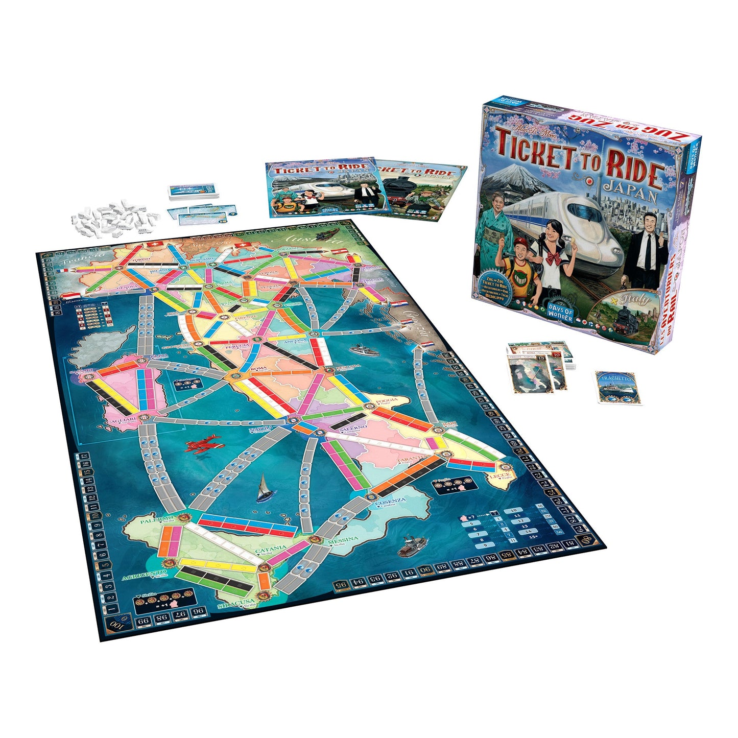 Ticket to Ride: Japan and Italy Map 7 Bản Mở Rộng Board Game Days of Wonder - Hình ảnh bổ sung 4