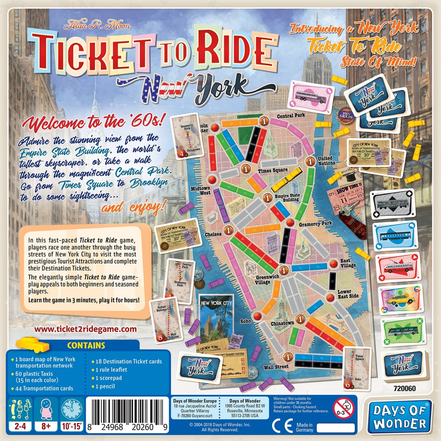 Ticket to Ride: New York Board Game - Board Game Gia Đình Chiến Thuật Days of Wonder - Hình ảnh chi tiết 2