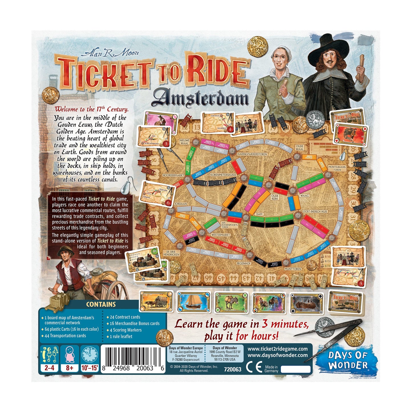 Ticket to Ride Amsterdam - Board Game Chiến Thuật Gia Đình - Days of Wonder