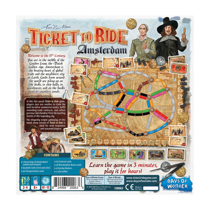 Ticket to Ride Amsterdam - Board Game Chiến Thuật Gia Đình - Days of Wonder