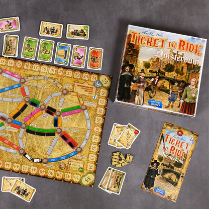 Ticket to Ride Amsterdam - Board Game Chiến Thuật Gia Đình - Days of Wonder